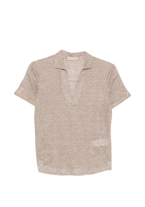 Purotatto striped V-neck T-shirt - Neutrals