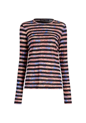 Proenza Schouler Mia printed striped top - Black