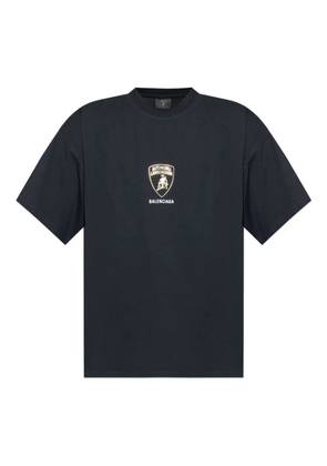 Balenciaga x Automobili Lamborghini logo-print T-shirt - Black