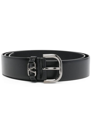 Valentino Garavani VLogo buckle belt - Black