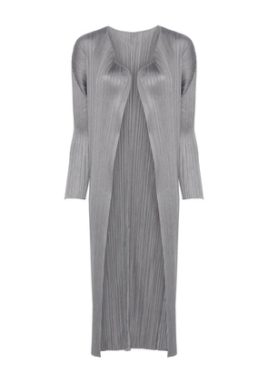 Pleats Please Issey Miyake pleated coat - Grey