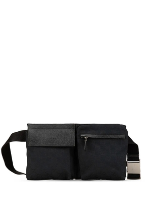 Gucci Pre-Owned 2000-2015 GG Canvas Double Pocket belt bag - Black