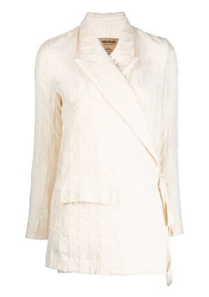 Uma Wang wraparound oversize blazer - Neutrals