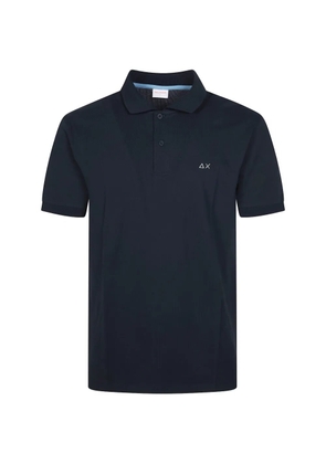 Sun68 logo-embroidery polo shirt - Blue
