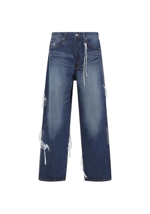 Mastermind World patchwork distressed jeans - Blue