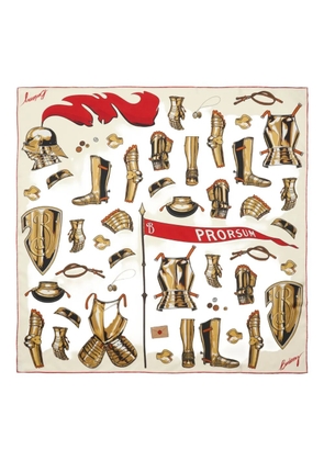 Burberry Knight Armour​ silk scarf - Neutrals