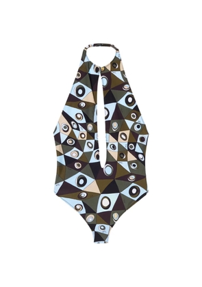 PUCCI Occhi-print swimsuit - Green