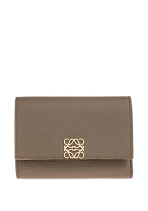 LOEWE Anagram leather wallet - Neutrals