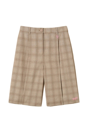 TWINSET x Myfo checked tailored shorts - Neutrals