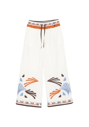 Herno printed drawstring trousers - White