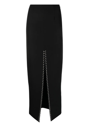 Patrizia Pepe high-waisted piercing-appliqué skirt - Black
