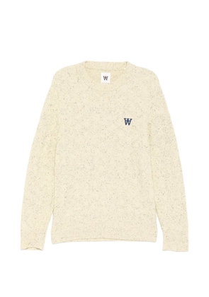 Wood Wood logo-embroidered jumper - Neutrals