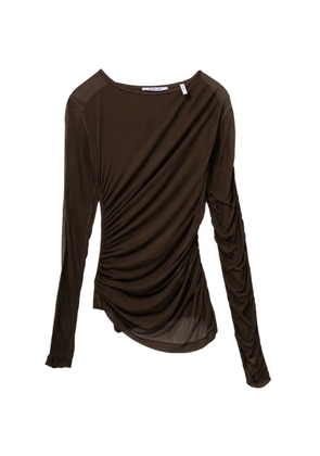 Helmut Lang draped top - Brown