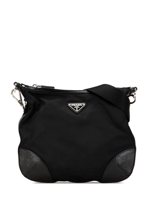 Prada Pre-Owned 2013-2023 Vitello Trimmed Tessuto Zip Top crossbody bag - Black