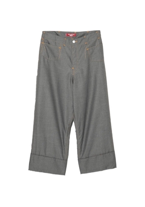 Junya Watanabe MAN x Levi's pinstripe cuffed trousers - Grey
