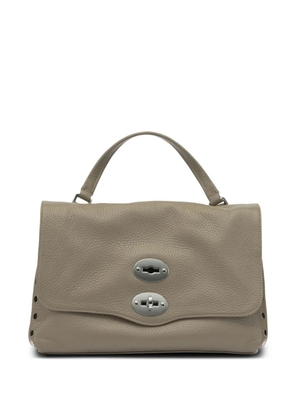 Zanellato Postina turnlock leather tote bag - Grey