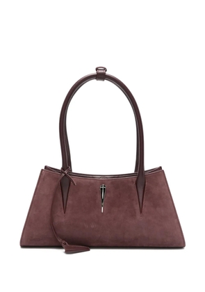 Mugler appliqué shoulder bag - Purple