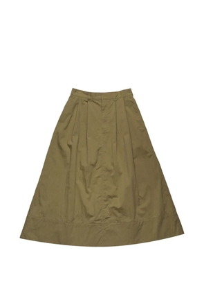 Danton pleated midi A-line skirt - Neutrals
