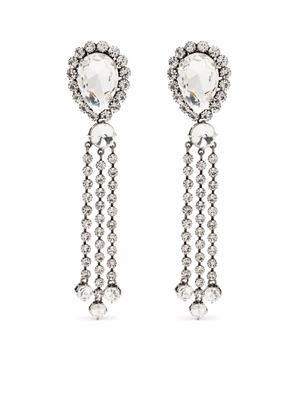 Alessandra Rich crystal drop earrings - Silver