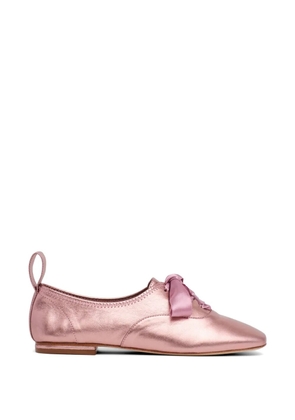 Cinq A Sept Christina metallic flat pumps - Pink
