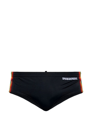 DSQUARED2 rainbow stripe swim briefs - Black