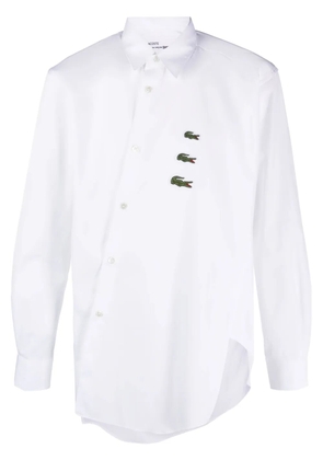 Comme Des Garçons Shirt x Lacoste asymmetric cotton shirt - White