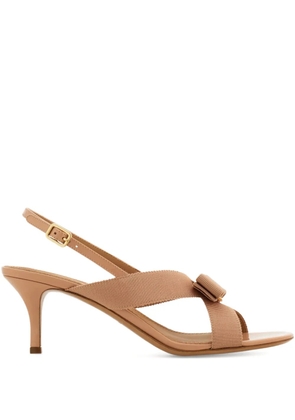 Ferragamo 50mm Vara bow slingback sandals - Brown