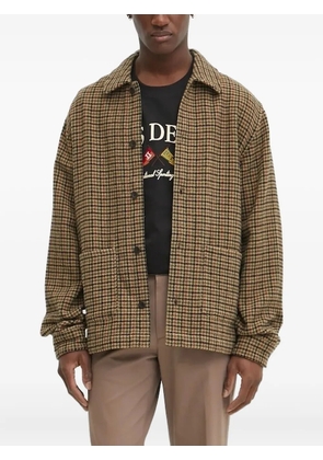 Les Deux houndstooth wool shirt - Brown