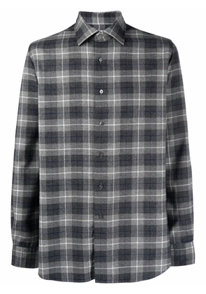 Xacus plaid-check print shirt - Grey