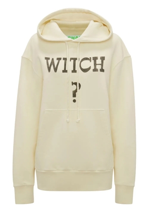 JW Anderson slogan-print cotton hoodie - Neutrals
