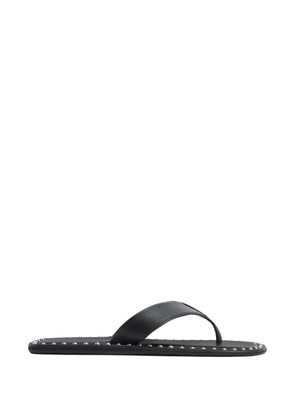 Giuseppe Zanotti stud-embellished leather thong flip flop - Black