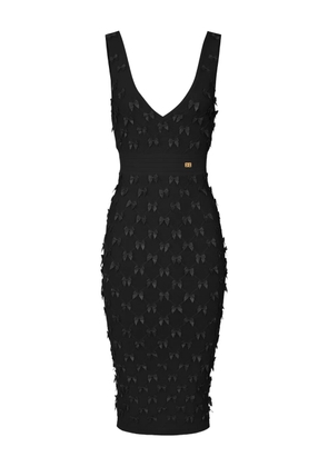 Elisabetta Franchi bow-detailing midi dress - Black