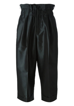Comme Des Garçons cropped pleated trousers - Black