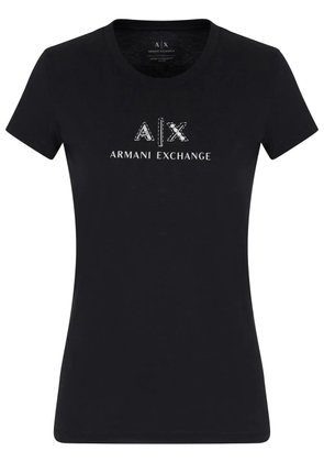 Armani Exchange logo-embellished T-shirt - Black