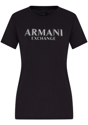 Armani Exchange logo-embellished T-shirt - Black