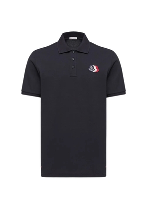Moncler logo-patch polo shirt - Black