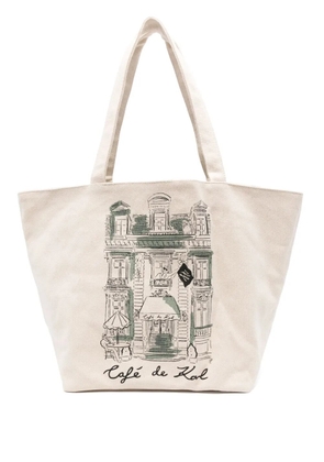 Karl Lagerfeld revesible canvas tote bag - Neutrals