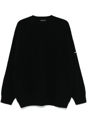 Balenciaga rubberised-logo sweater - Black