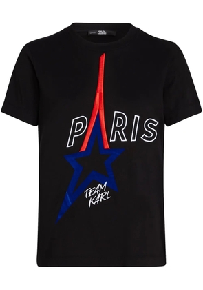 Karl Lagerfeld Paris organic-cotton T-shirt - Black
