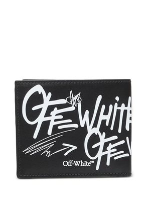 Off-White logo-detail bifold wallet - Black