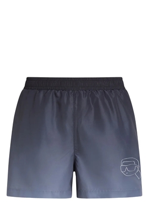 Karl Lagerfeld Ikon gradient-effect swim shorts - Black