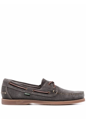 Paraboot lace-up suede boat shoes - Grey