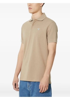 Barbour logo-embroidered polo shirt - Brown