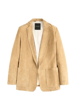Fay pocket leather blazer - Neutrals