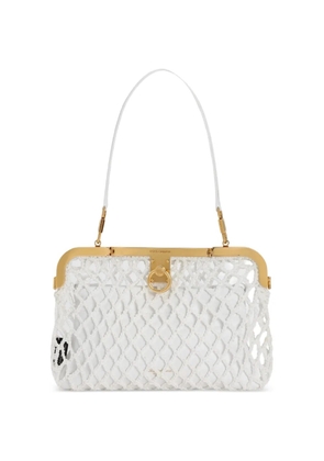 Dolce & Gabbana Amanda handbag in mesh and palmellato calfskin - White
