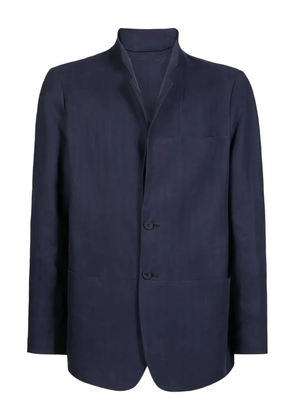 Sease mandarin-collar linen jacket - Blue
