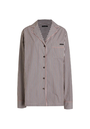 Dolce & Gabbana striped poplin shirt - Brown