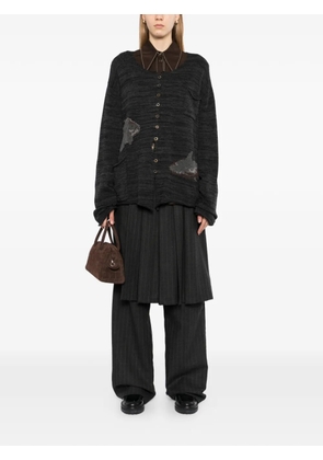 GG IN RED graphic cardigan - Brown