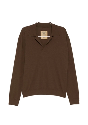Uma Wang knitted polo shirt - Brown