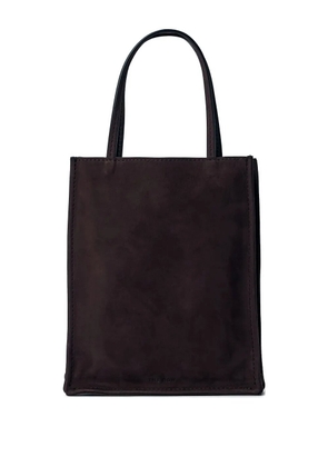 The Row small To Go suede tote bag - Brown